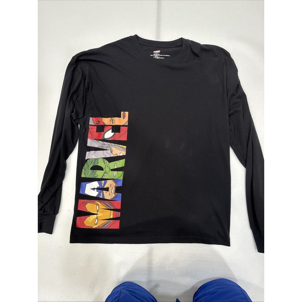 Disney Parks MARVEL Superheroes Black Long Sleeve Adult Sz Large
